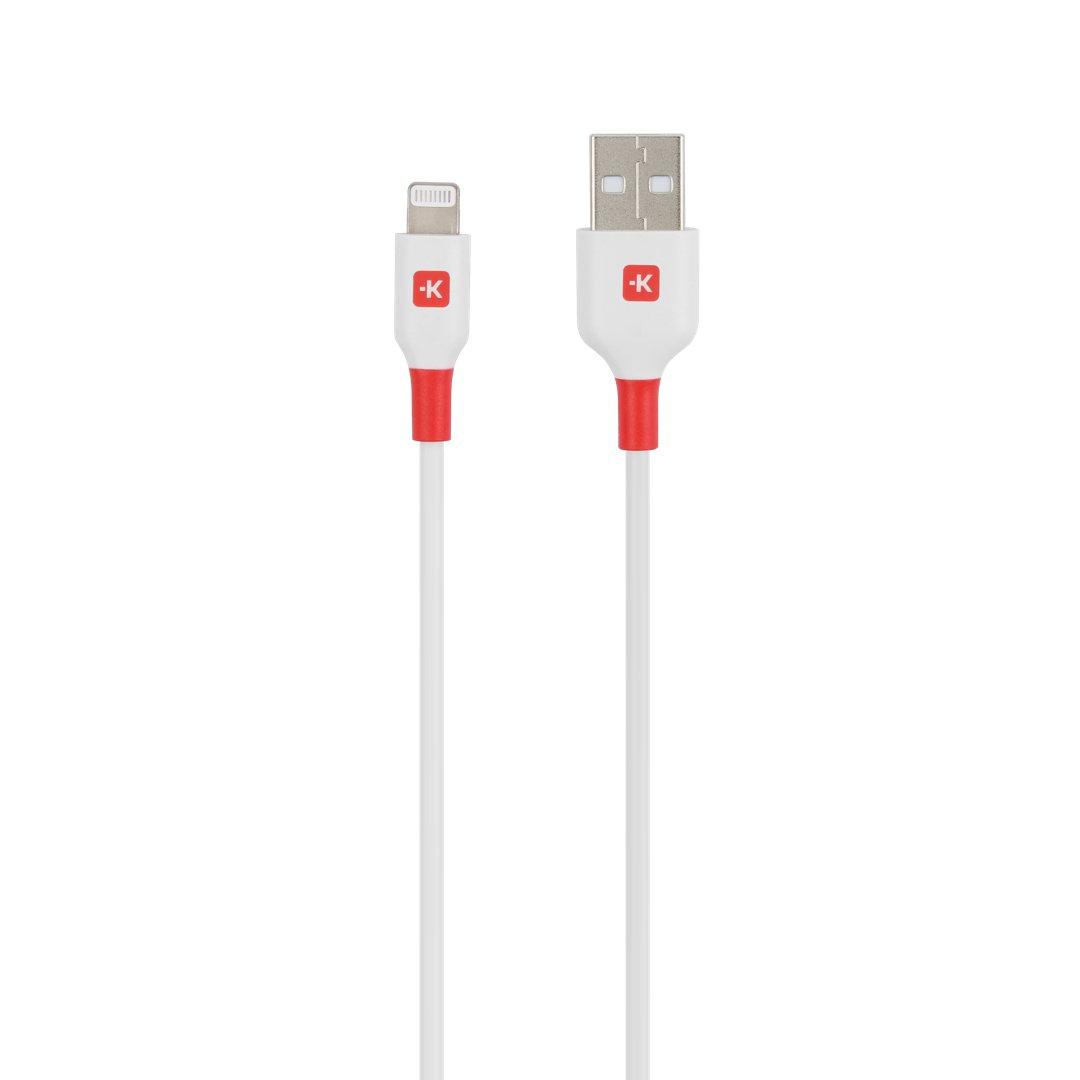 Кабел Skross, Lightning - USB-A 2.0 мъжко, 1.2 м, Бял | JAR Computers Кабел Skross, Lightning - USB-A 2.0 мъжко, 1.2 м, Бял
