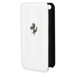 Кожен флип кейс тип портфейл за iPhone 5, iPhone 5S, iPhone SE - Ferrari FF Series Book-Flip-Case (бял) | JAR Computers Кожен флип кейс тип портфейл за iPhone 5, iPhone 5S, iPhone SE - Ferrari FF Series Book-Flip-Case (бял)