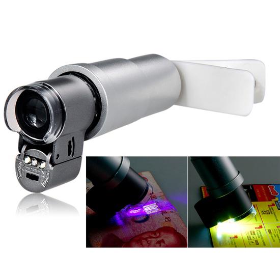Обектив с 200-кратно увеличение за iPhone - Обектив 200X LED Lens Microscope (черен) | JAR Computers Обектив с 200-кратно увеличение за iPhone - Обектив 200X LED Lens Microscope (черен)