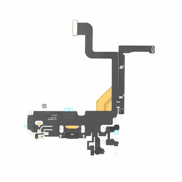 OEM iPhone 13 Pro System Connector and Flex Cable - лентов кабел с Lightning конектора и долните микрофони за iPhone 13 Pro (черен)