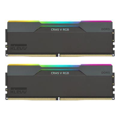 Памет за настолен компютър KLEVV RAM CRAS V RGB Obsidian Black - 32 GB (2 x 16 GB Kit) - DDR5 6400 UDIMM CL30 | JAR Computers Памет за настолен компютър KLEVV RAM CRAS V RGB Obsidian Black - 32 GB (2 x 16 GB Kit) - DDR5 6400 UDIMM CL30