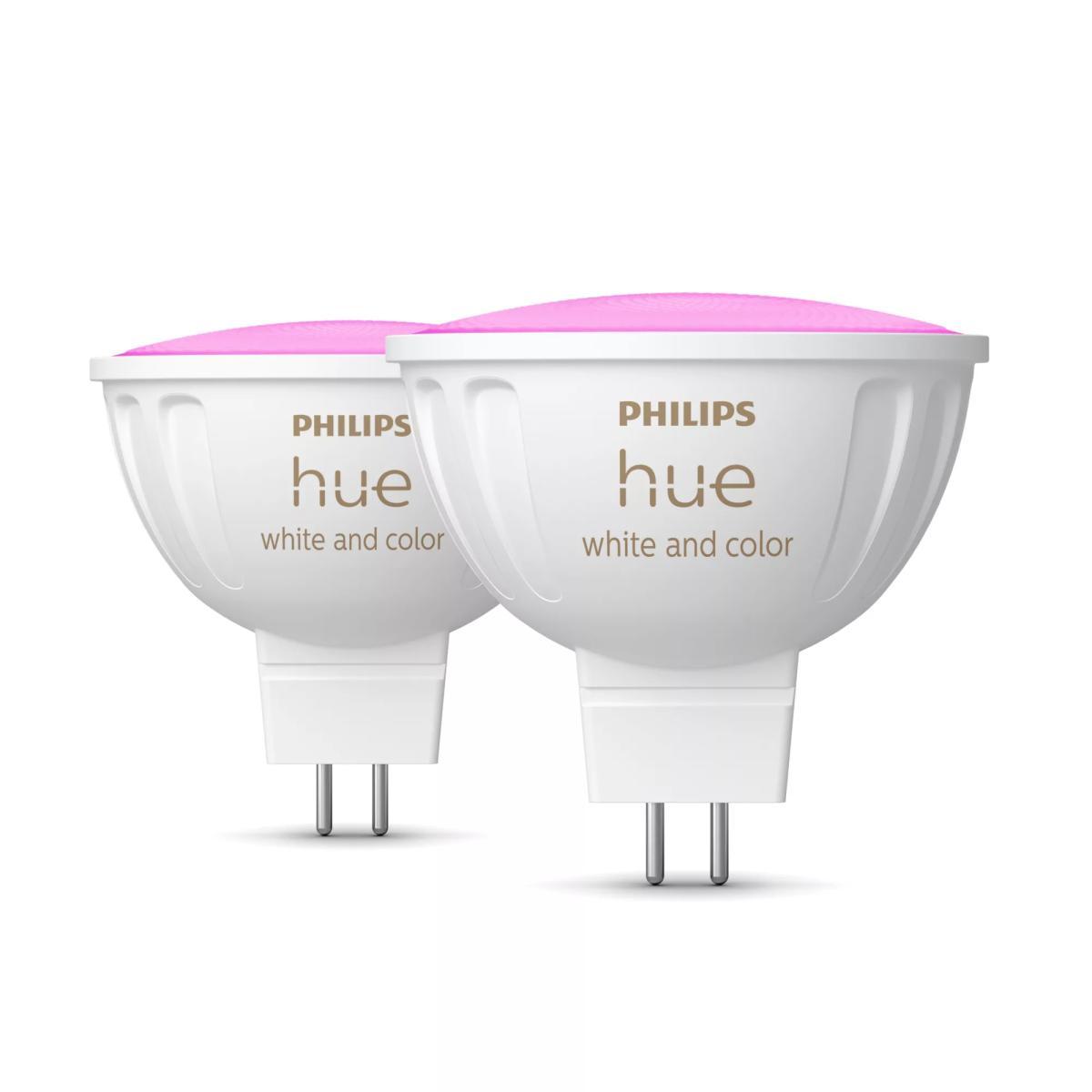 Philips Hue White and colour ambience MR16 – smart spotlight – (2-pack) | JAR Computers Philips Hue White and colour ambience MR16 – smart spotlight – (2-pack)