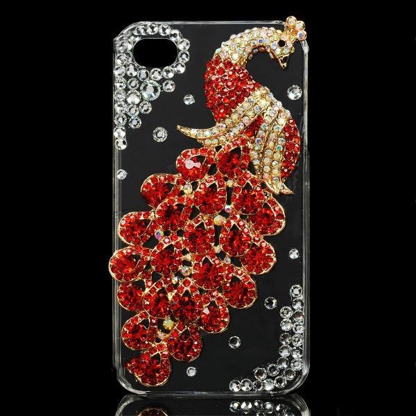 Поликарбонатов кейс за iPhone 4S, iPhone 4 - Red Peacock Pattern | JAR Computers Поликарбонатов кейс за iPhone 4S, iPhone 4 - Red Peacock Pattern