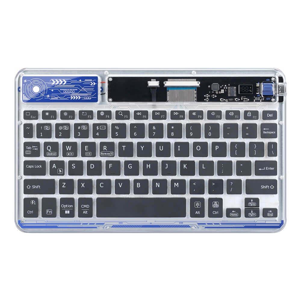 Безжична клавиатура за компютри и мобилни устройства - Dux Ducis CK Series Compact Wireless Keyboard (прозрачен) | JAR Computers Безжична клавиатура за компютри и мобилни устройства - Dux Ducis CK Series Compact Wireless Keyboard (прозрачен)