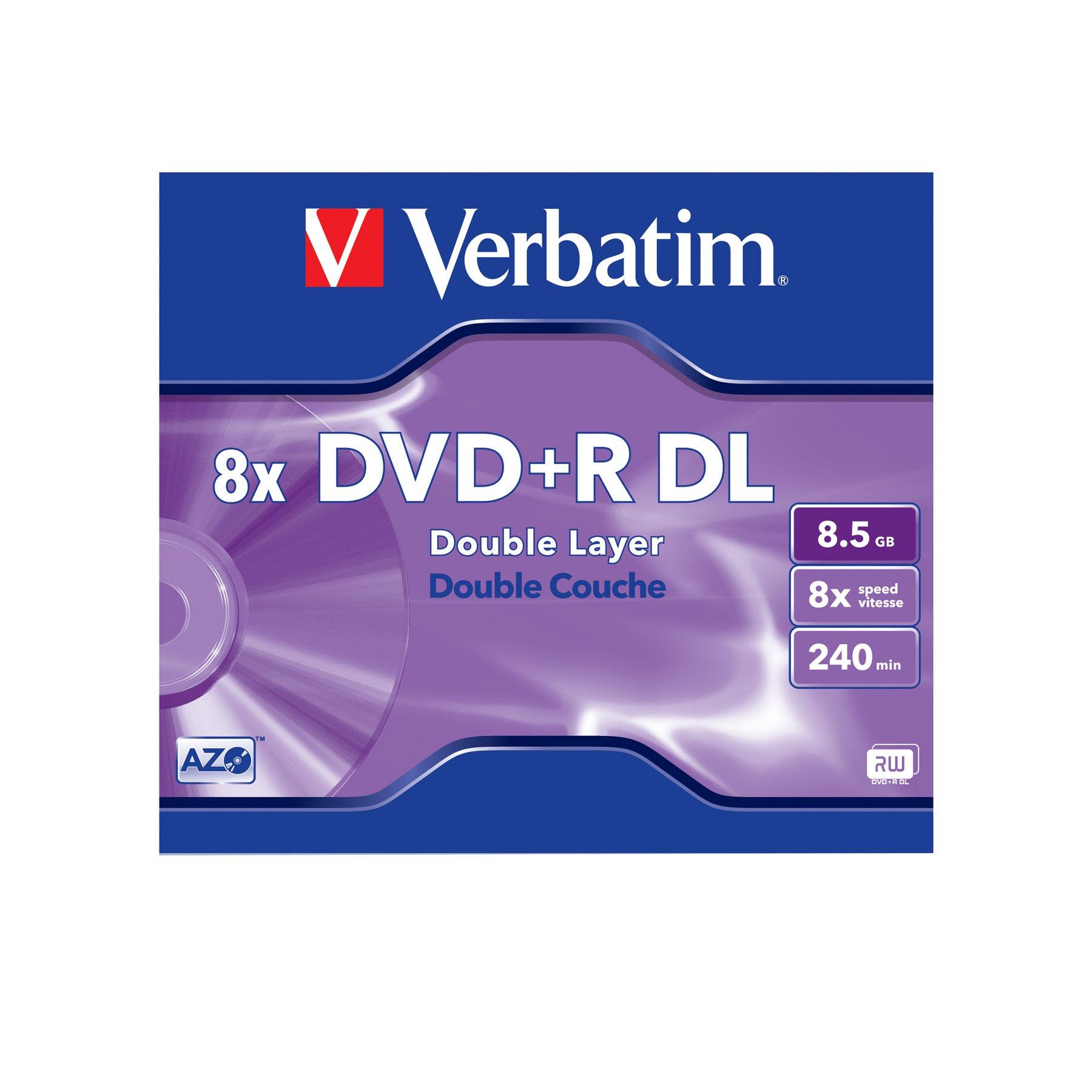 DVD+R Verbatim Dual Layer, двуслоен, 8.5 GB, 8x, AZO покритие | JAR Computers DVD+R Verbatim Dual Layer, двуслоен, 8.5 GB, 8x, AZO покритие