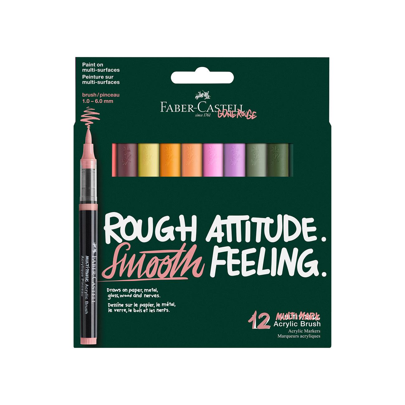 Faber-Castell Маркер-четка Multimark Cottage, акрилен, 12 броя