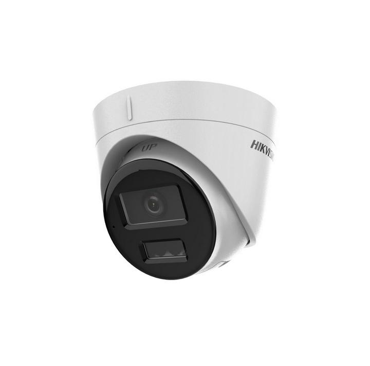 HikVision 4 MP Smart Hybrid Light Fixed Turret Network Camera, 2.8mm, IR, White Light up to 30m, 120 dB WDR, H.265+, IP67, built-in microphone, 12Vdc/PoE 6.5W