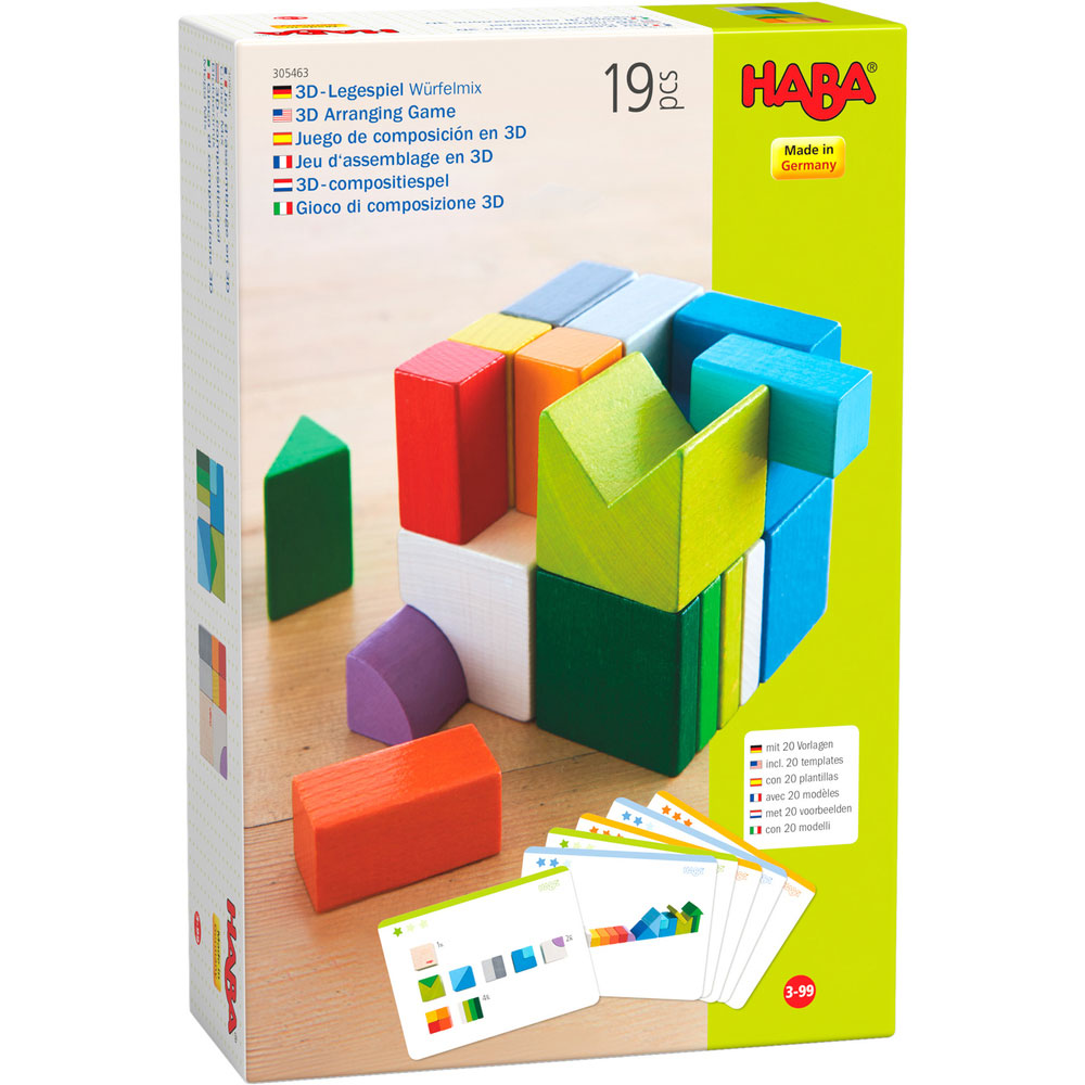 Игра Haba 305463 3D дървена Шаблони 19Ч