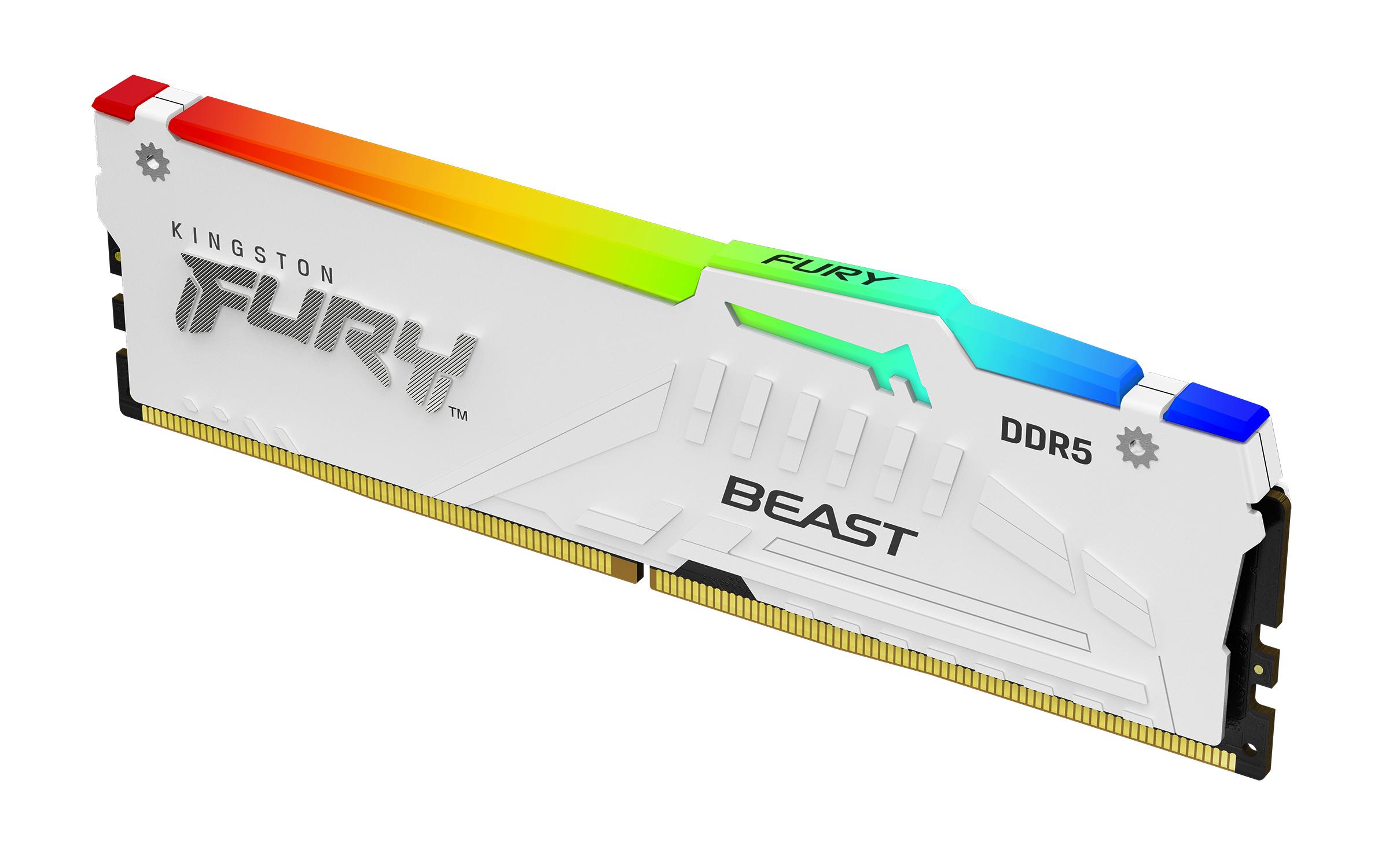 Kingston Technology FURY Beast RGB модул памет 16 GB 1 x 16 GB DDR5 6000 MT/s 288-pin DIMM | JAR Computers Kingston Technology FURY Beast RGB модул памет 16 GB 1 x 16 GB DDR5 6000 MT/s 288-pin DIMM