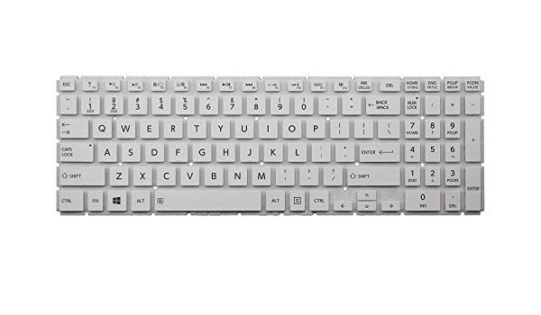 Клавиатура за лаптоп Toshiba Satellite L50-B L50-C L70-C - Бяла Без Рамка с Малък Ентър (No Frame White US) | JAR Computers Клавиатура за лаптоп Toshiba Satellite L50-B L50-C L70-C - Бяла Без Рамка с Малък Ентър (No Frame White US)