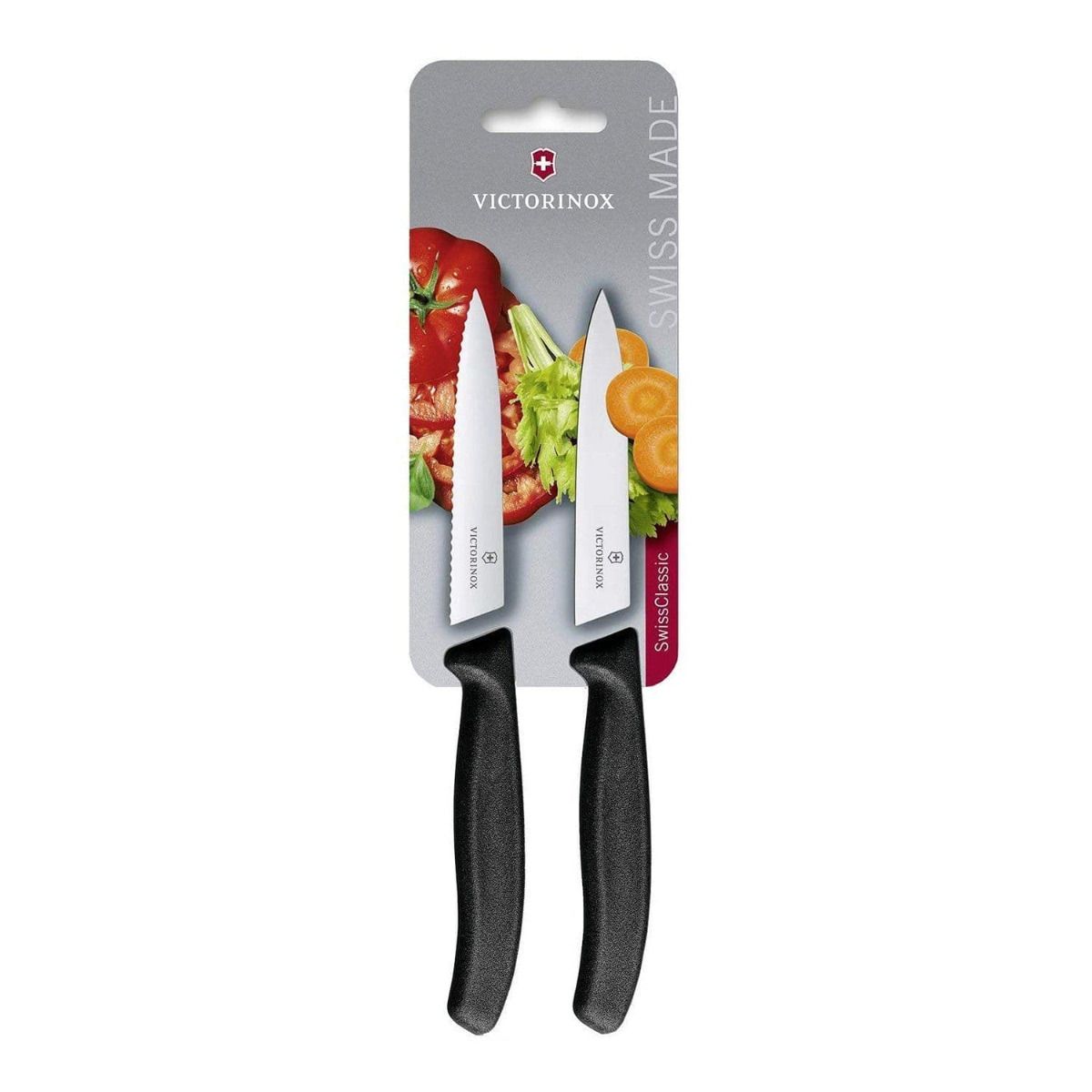 Комплект два ножа за плодове и зеленчуци Victorinox Swiss Classic,10 см, черни | JAR Computers Комплект два ножа за плодове и зеленчуци Victorinox Swiss Classic,10 см, черни