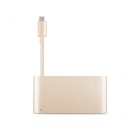 Moshi USB-C Multiport Adapter - USB-C хъб за свързване от USB-C към HDMI 4K, USB-C, USB-A (златист) | JAR Computers Moshi USB-C Multiport Adapter - USB-C хъб за свързване от USB-C към HDMI 4K, USB-C, USB-A (златист)