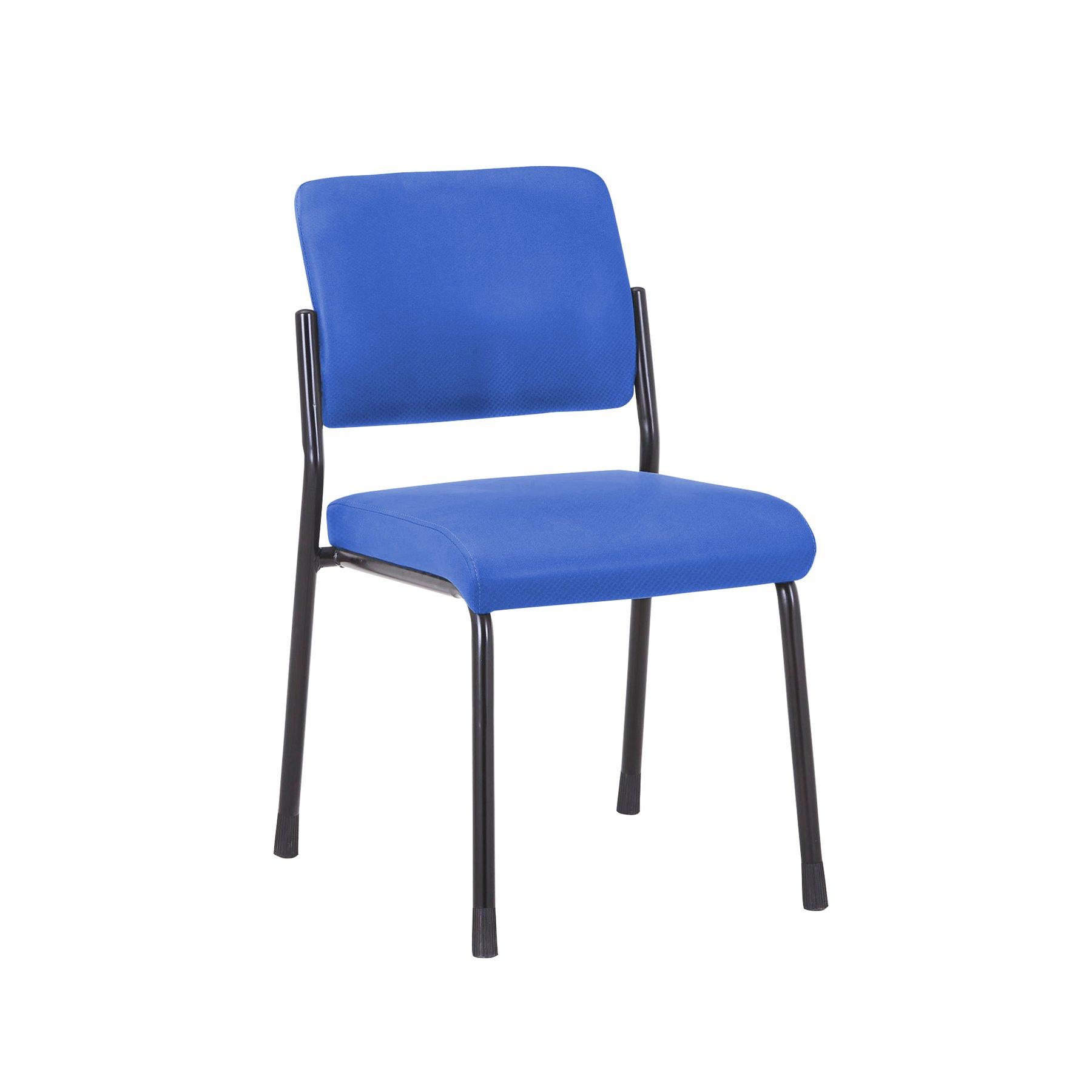 Посетителски стол RFG Solid M, текстил, метална основа, до 150 kg, син