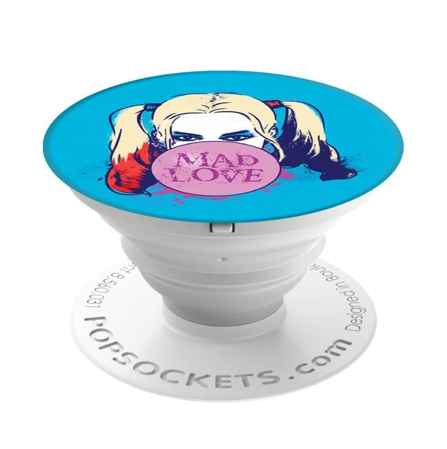 Поставка и аксесоар против изпускане на вашия смартфон - Popsockets Suicide Squad Mad Love (син) | JAR Computers Поставка и аксесоар против изпускане на вашия смартфон - Popsockets Suicide Squad Mad Love (син)