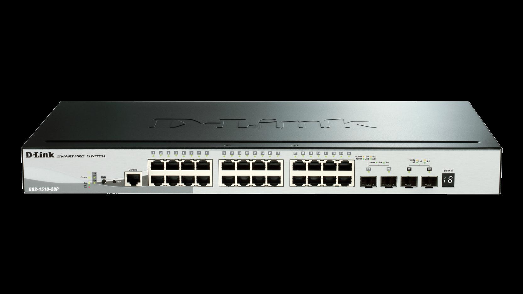 Суич D-Link Switch DGS 1510-28P / DGS-1510-28P/E - Black - PN DGS-1510-28P/E | JAR Computers Суич D-Link Switch DGS 1510-28P / DGS-1510-28P/E - Black - PN DGS-1510-28P/E