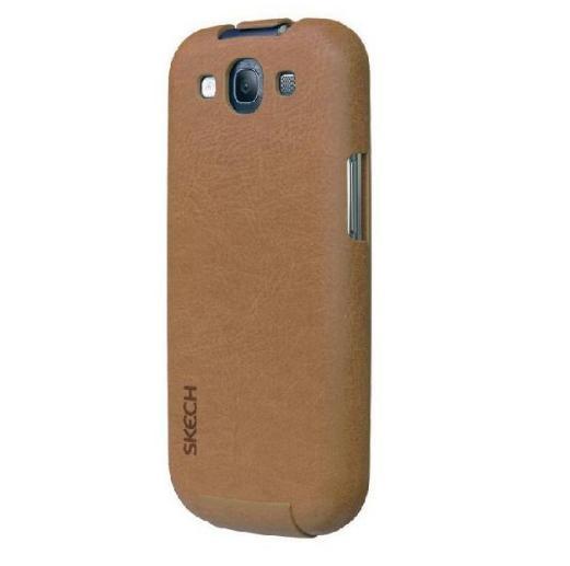 Вертикален кожен калъф за Samsung Galaxy S3 i9300 - Skech Custom Jacket FlipStyle (светлокафяв) | JAR Computers Вертикален кожен калъф за Samsung Galaxy S3 i9300 - Skech Custom Jacket FlipStyle (светлокафяв)