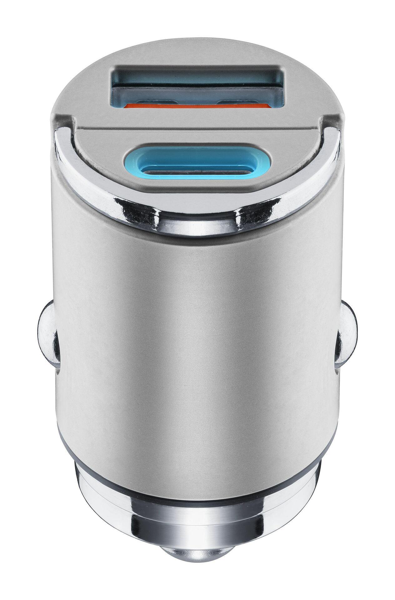 Зарядно за кола 12V USB-C PD 30W + USB 18W Micron сиво | JAR Computers Зарядно за кола 12V USB-C PD 30W + USB 18W Micron сиво