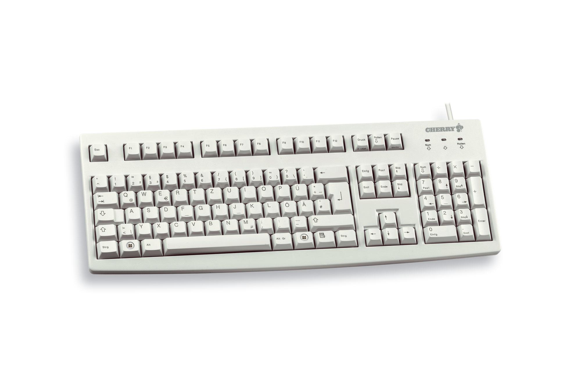 CHERRY G83-6105 клавиатура Универсален USB QWERTZ Немски Сив