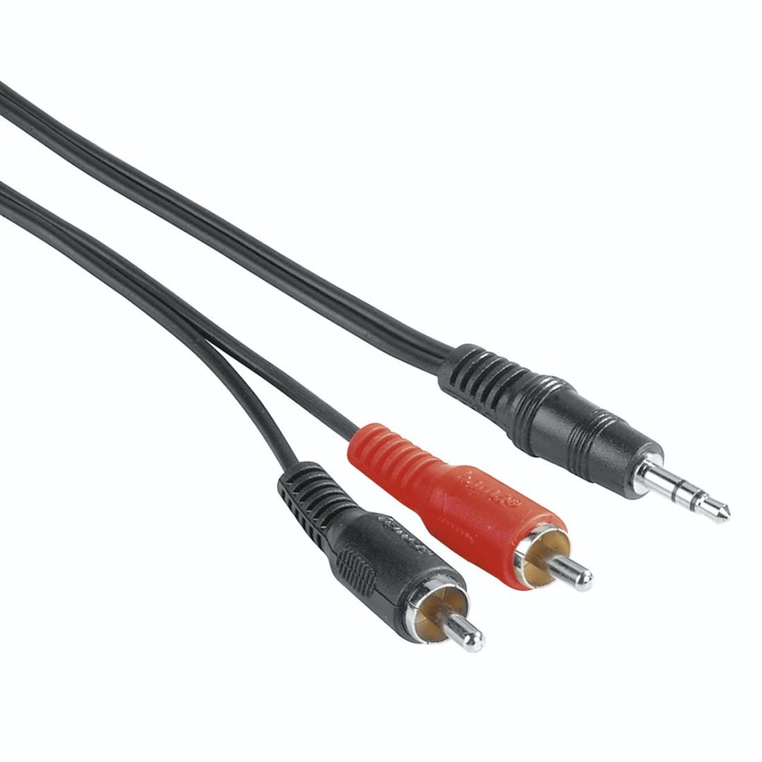 Hama 00205106 аудио кабел 2 м 3.5mm 2 x RCA Черен, Червен | JAR Computers Hama 00205106 аудио кабел 2 м 3.5mm 2 x RCA Черен, Червен