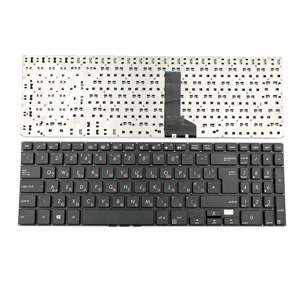 Клавиатура за лаптоп Asus Pro PU500 PU500CA PU551 PU551JA PU551LA Черна Без Рамка с Голям Ентър (UK) - с Кирилица | JAR Computers Клавиатура за лаптоп Asus Pro PU500 PU500CA PU551 PU551JA PU551LA Черна Без Рамка с Голям Ентър (UK) - с Кирилица