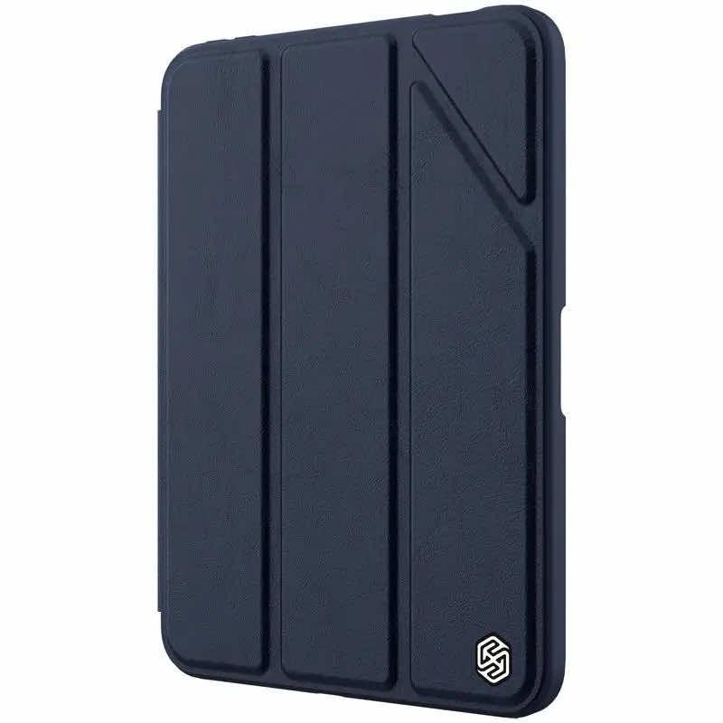 Кожен кейс и поставка с отделение за Apple Pencil за iPad mini 7 (2024), iPad mini 6 (2021) - Nillkin Bevel Leather Case (син) | JAR Computers Кожен кейс и поставка с отделение за Apple Pencil за iPad mini 7 (2024), iPad mini 6 (2021) - Nillkin Bevel Leather Case (син)