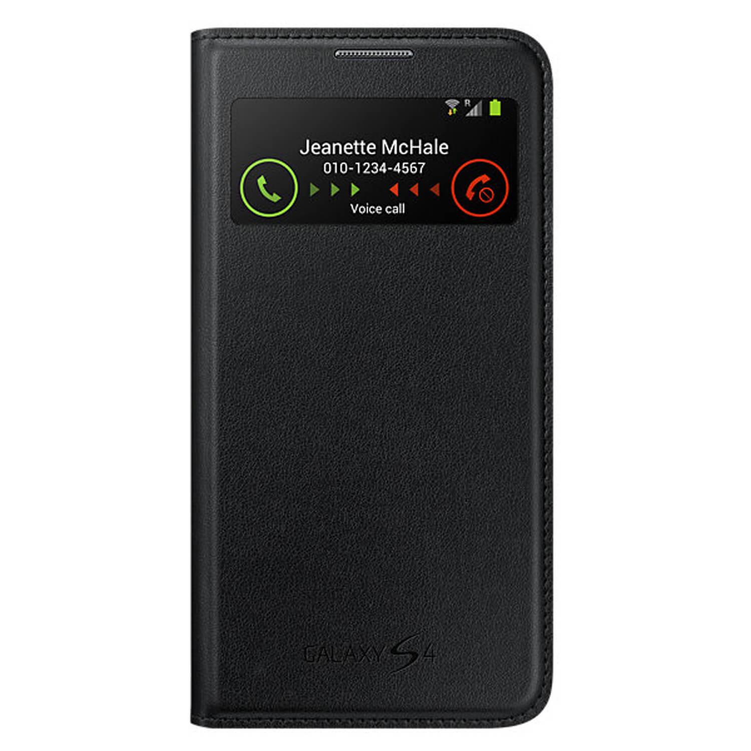Оригинален кожен калъф за Samsung Galaxy S4 - Samsung Cover S-View EF-MI950BB (черен) | JAR Computers Оригинален кожен калъф за Samsung Galaxy S4 - Samsung Cover S-View EF-MI950BB (черен)