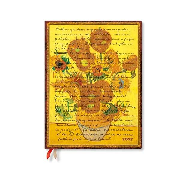 Paperblanks Планер Van Gogh Sunflowers, Ultra, Verso, твърда корица, 88 листа, за 2027 година | JAR Computers Paperblanks Планер Van Gogh Sunflowers, Ultra, Verso, твърда корица, 88 листа, за 2027 година