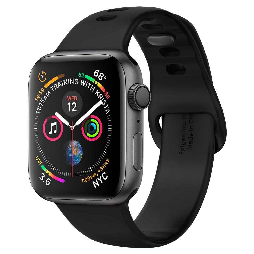 Силиконова каишка за Apple Watch 38мм, 40мм, 41мм, 42мм (2024) - Spigen Air Fit Band (черен) | JAR Computers Силиконова каишка за Apple Watch 38мм, 40мм, 41мм, 42мм (2024) - Spigen Air Fit Band (черен)