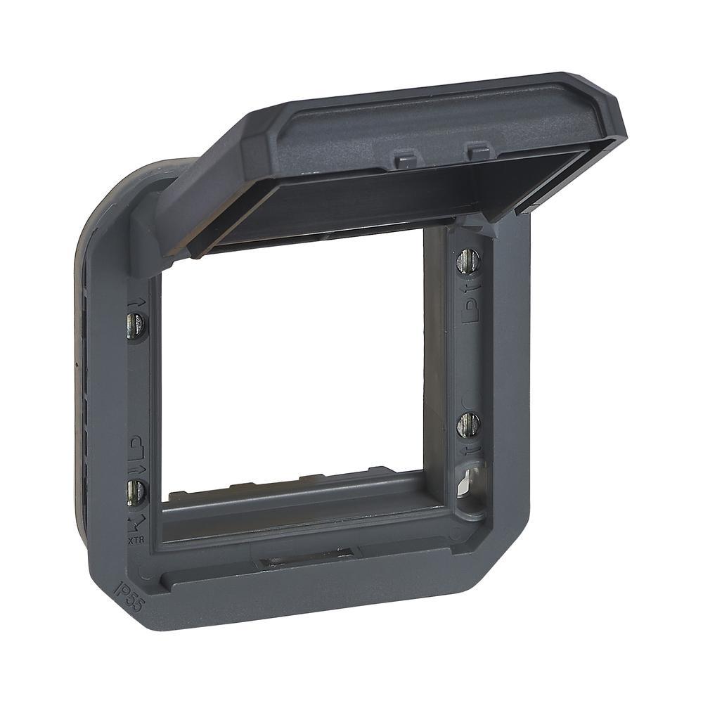 Адаптор плътен капак за Mosaic механизъм IP55 Антрацит - Legrand Plexo New 069830L | JAR Computers Адаптор плътен капак за Mosaic механизъм IP55 Антрацит - Legrand Plexo New 069830L