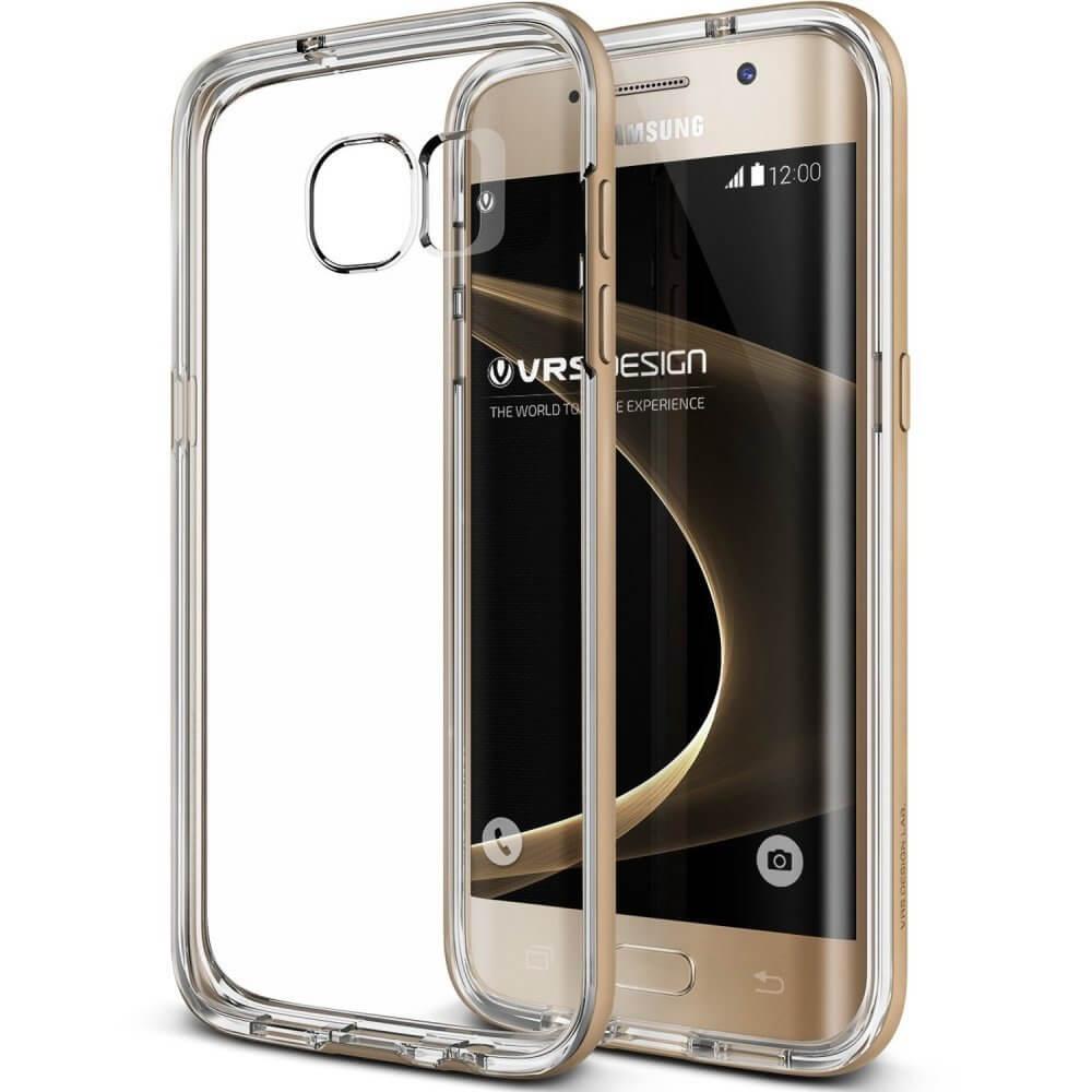 Хибриден удароустойчив кейс за Samsung Galaxy S7 Edge - Verus Crystal Bumper Case (златист-прозрачен) | JAR Computers Хибриден удароустойчив кейс за Samsung Galaxy S7 Edge - Verus Crystal Bumper Case (златист-прозрачен)