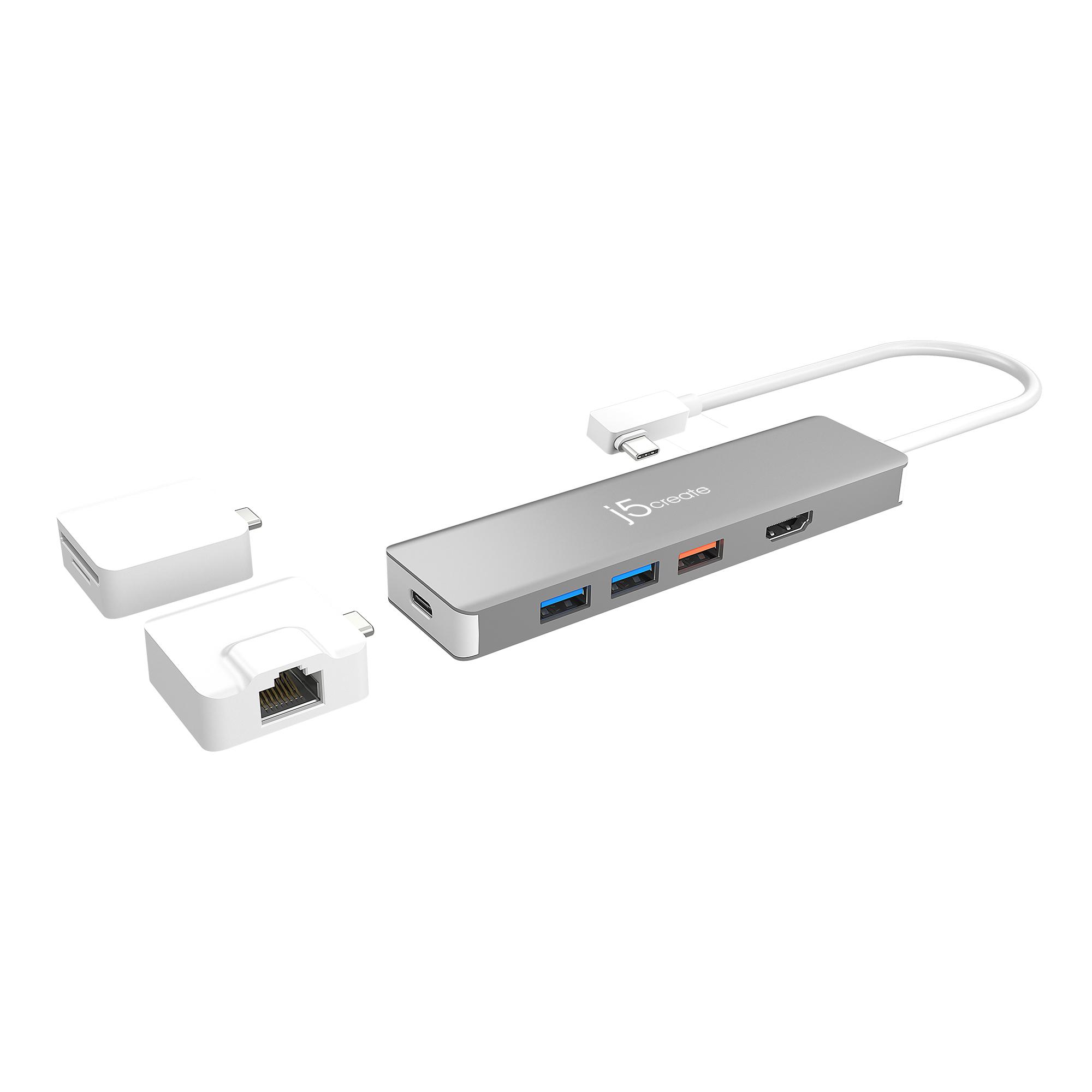 j5create JCD375 USB 3.2 Gen 2 (3.1 Gen 2) Type-C Сребърен, Бяла | JAR Computers j5create JCD375 USB 3.2 Gen 2 (3.1 Gen 2) Type-C Сребърен, Бяла