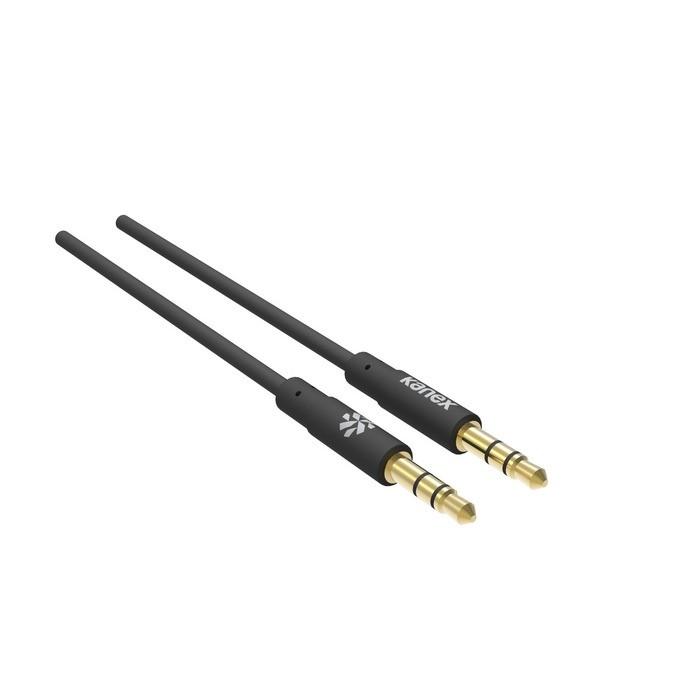 Качествен 3.5 мм. аудио кабел (180 см) - Kanex 3.5mm Stereo Audio Cable (черен) | JAR Computers Качествен 3.5 мм. аудио кабел (180 см) - Kanex 3.5mm Stereo Audio Cable (черен)