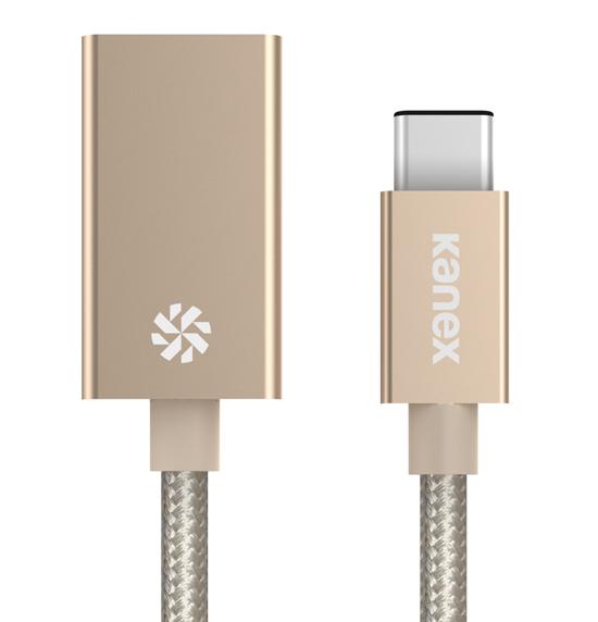 Kanex Premium USB-C to USB-A 3.0 Adapter - USB адаптер за MacBook и устройства с USB-C порт (златист) | JAR Computers Kanex Premium USB-C to USB-A 3.0 Adapter - USB адаптер за MacBook и устройства с USB-C порт (златист)