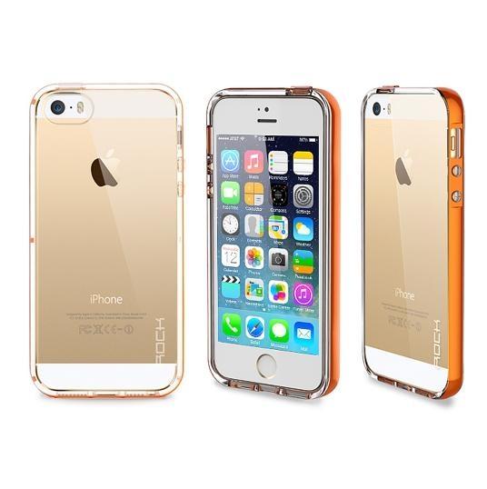 Кейс светещ при позвъняване за iPhone 5, iPhone 5S, iPhone SE - Rock Light Tube Case (прозрачен-оранжев) | JAR Computers Кейс светещ при позвъняване за iPhone 5, iPhone 5S, iPhone SE - Rock Light Tube Case (прозрачен-оранжев)