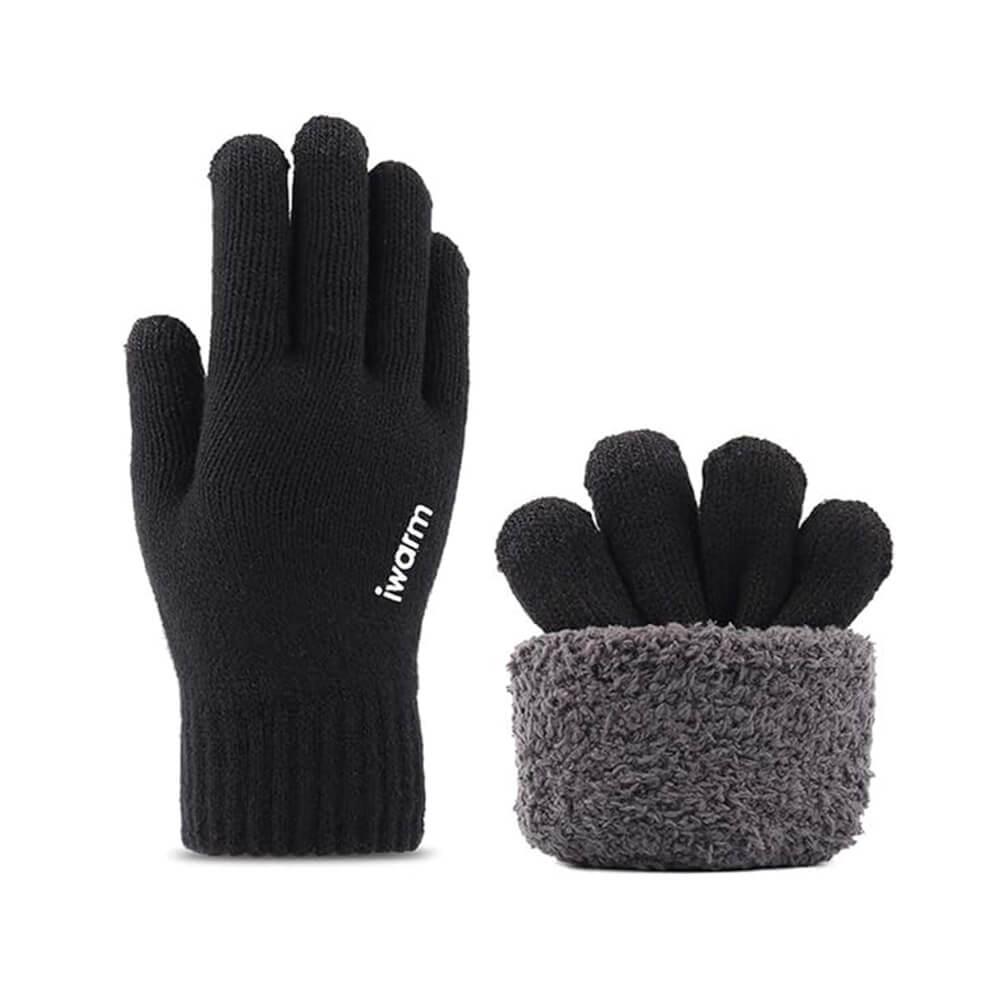 Плетени зимни ръкавици за тъч екрани - Iwarm Winter Braided Touch Gloves with Non-slip Details (23 см) (черен) | JAR Computers Плетени зимни ръкавици за тъч екрани - Iwarm Winter Braided Touch Gloves with Non-slip Details (23 см) (черен)