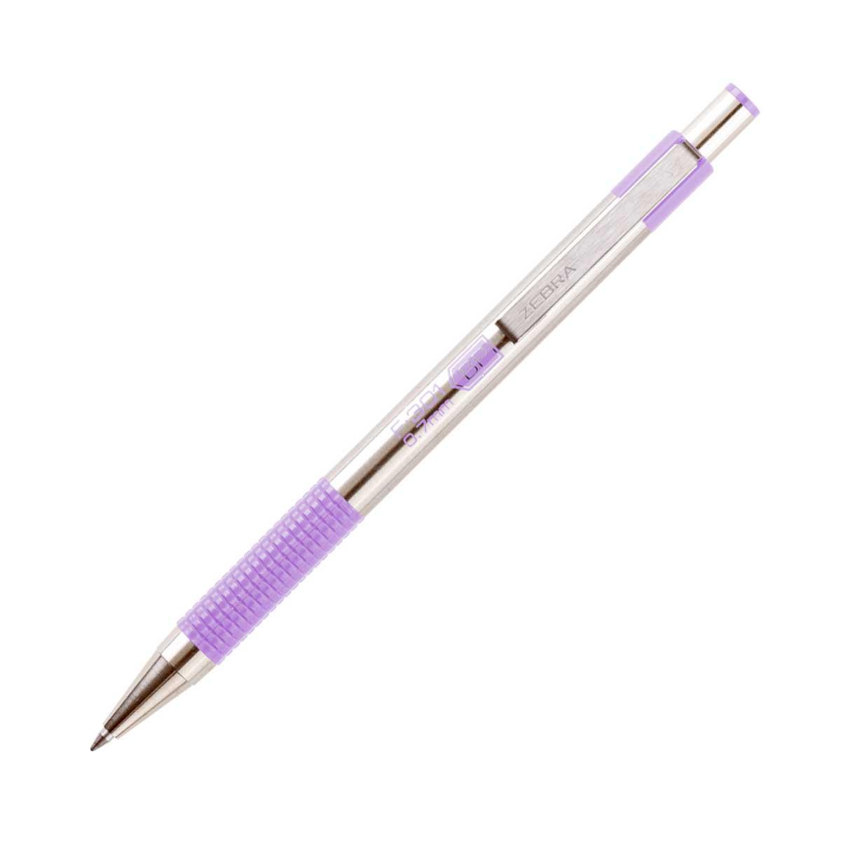 Zebra Химикалка F-301 Pastel, метална, 0.7 mm, лилава