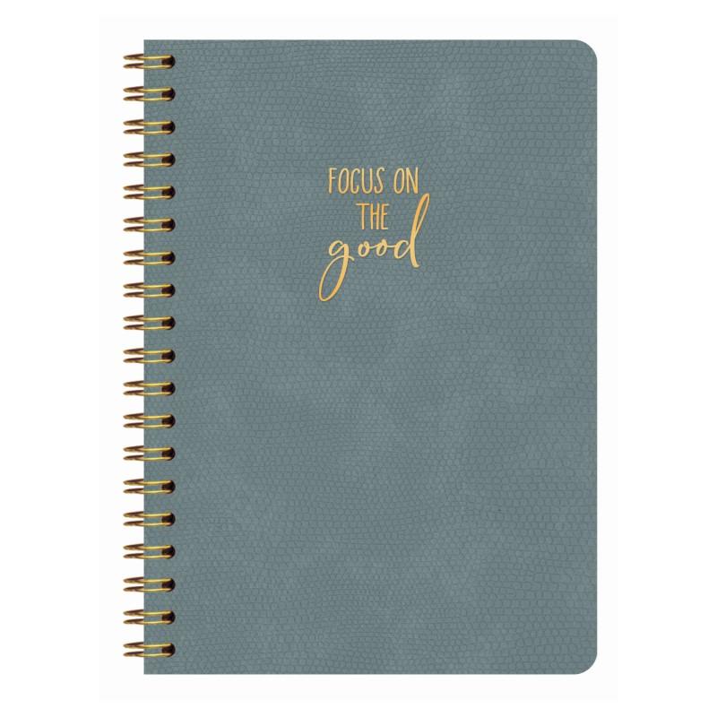 Бележник със спирала LASTVA Palermo, B5, 90 л., линиран шамоа офсет 80 г, термо PU корица, сив | JAR Computers Бележник със спирала LASTVA Palermo, B5, 90 л., линиран шамоа офсет 80 г, термо PU корица, сив