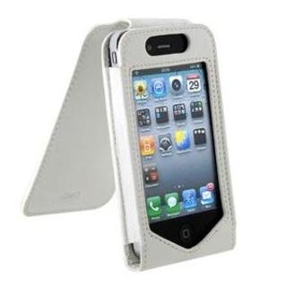 Кожен калъф за iPhone 4 - Cimo Floater Flip Case (бял) | JAR Computers Кожен калъф за iPhone 4 - Cimo Floater Flip Case (бял)