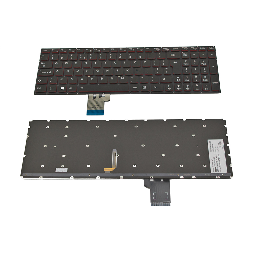Клавиатура за лаптоп Lenovo Ideapad Y50-70 Y50-70AM Черна Без Рамка (Голям Ентър) с Подсветка / Black Without Frame UK Backlit | JAR Computers Клавиатура за лаптоп Lenovo Ideapad Y50-70 Y50-70AM Черна Без Рамка (Голям Ентър) с Подсветка / Black Without Frame UK Backlit