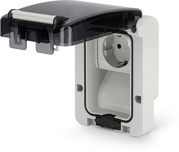 Контакт шуко 16A за скрит монтаж IP66 при включен консуматор, за зареждане на ЕЛЕКТРОМОБИЛ, серия Protecta, Scame | JAR Computers Контакт шуко 16A за скрит монтаж IP66 при включен консуматор, за зареждане на ЕЛЕКТРОМОБИЛ, серия Protecta, Scame