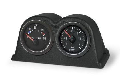 Конзола - стойка за 2 измервателни уреда 52мм | JAR Computers Конзола - стойка за 2 измервателни уреда 52мм