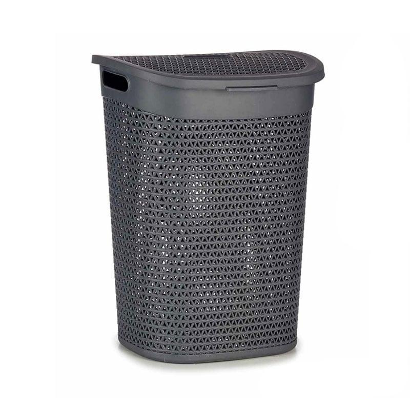 Кош за пране Kipit, с капак, 60 L, антрацит
