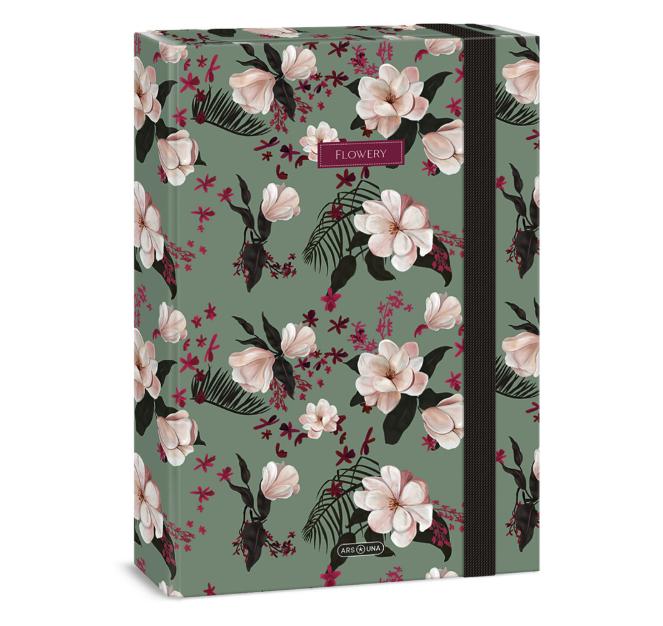 Кутия с ластик А4 Ars Una Flowery green (5535) | JAR Computers Кутия с ластик А4 Ars Una Flowery green (5535)