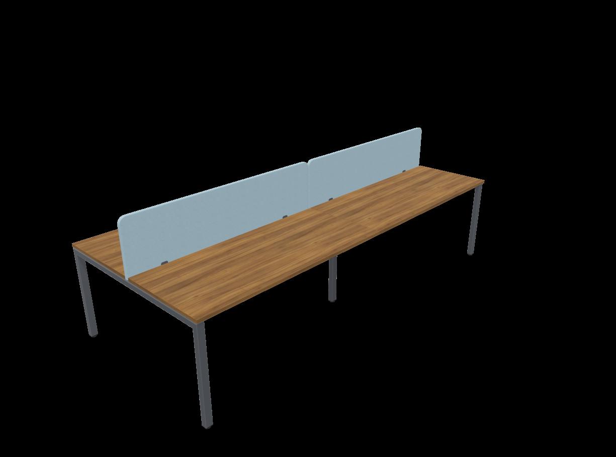 Работна станция с четири места CS5040 Workbench, сив панел, сива рамка,3200x1400x740 мм, 25мм,орех | JAR Computers Работна станция с четири места CS5040 Workbench, сив панел, сива рамка,3200x1400x740 мм, 25мм,орех