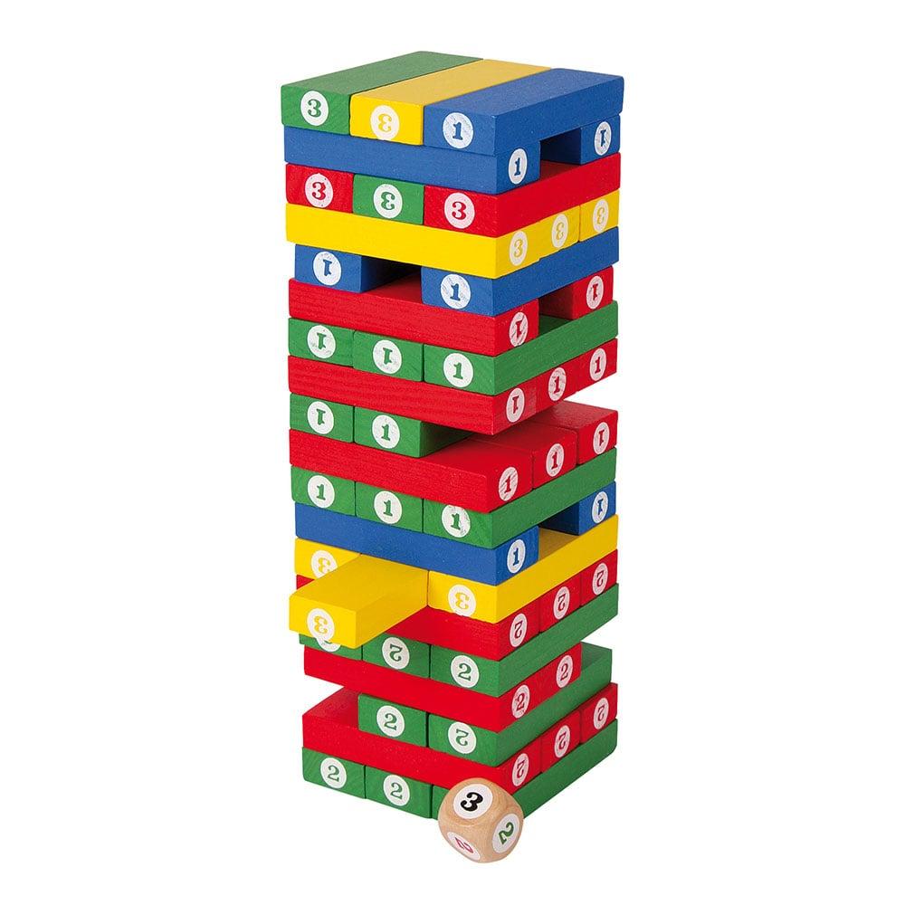 Small Foot Игра Дженга, цветна, с числа, 58 части | JAR Computers Small Foot Игра Дженга, цветна, с числа, 58 части