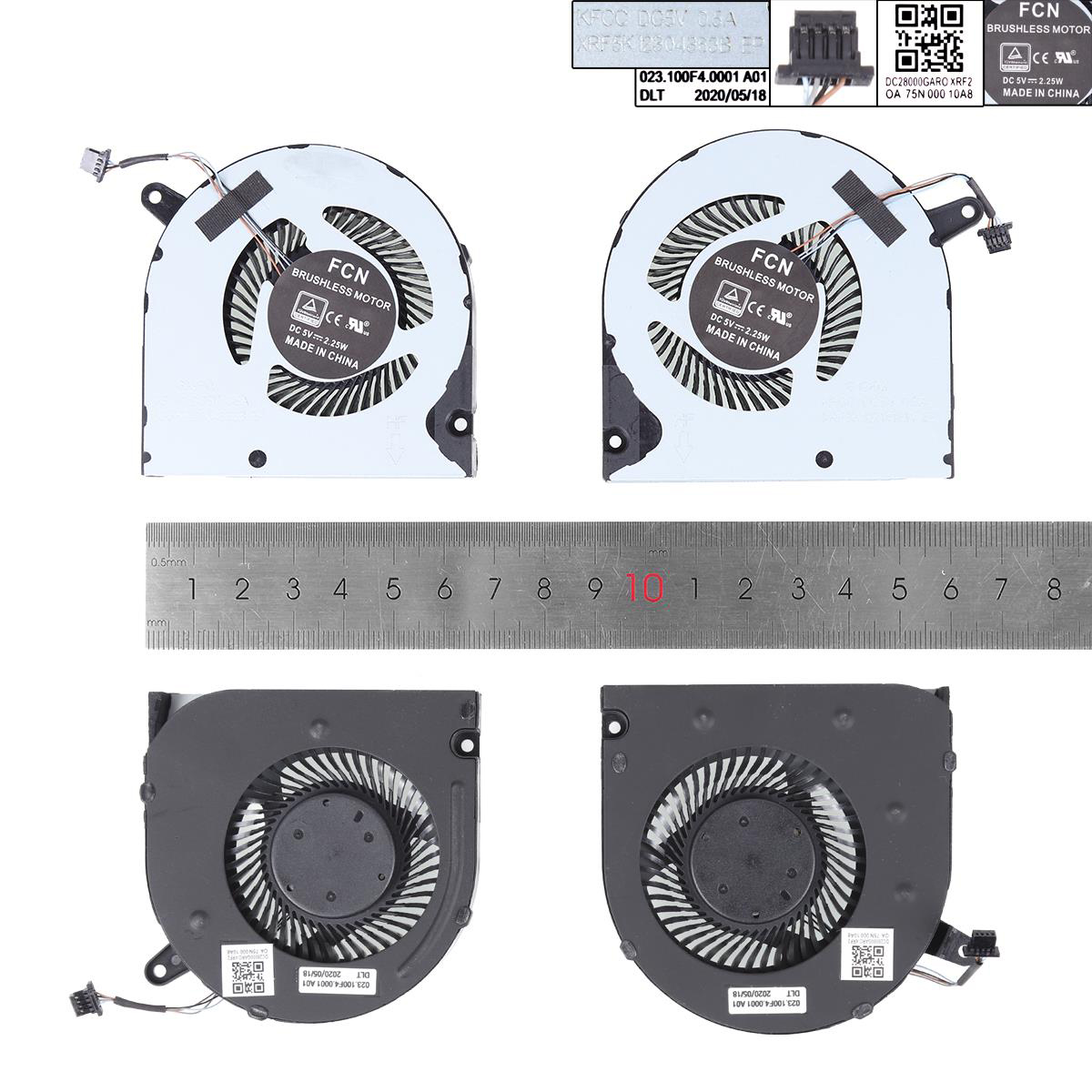 Вентилатори за лаптоп (CPU + GPU Fan) Dell G5 SE 5500 5505 G3 3500 2020 Left + Right