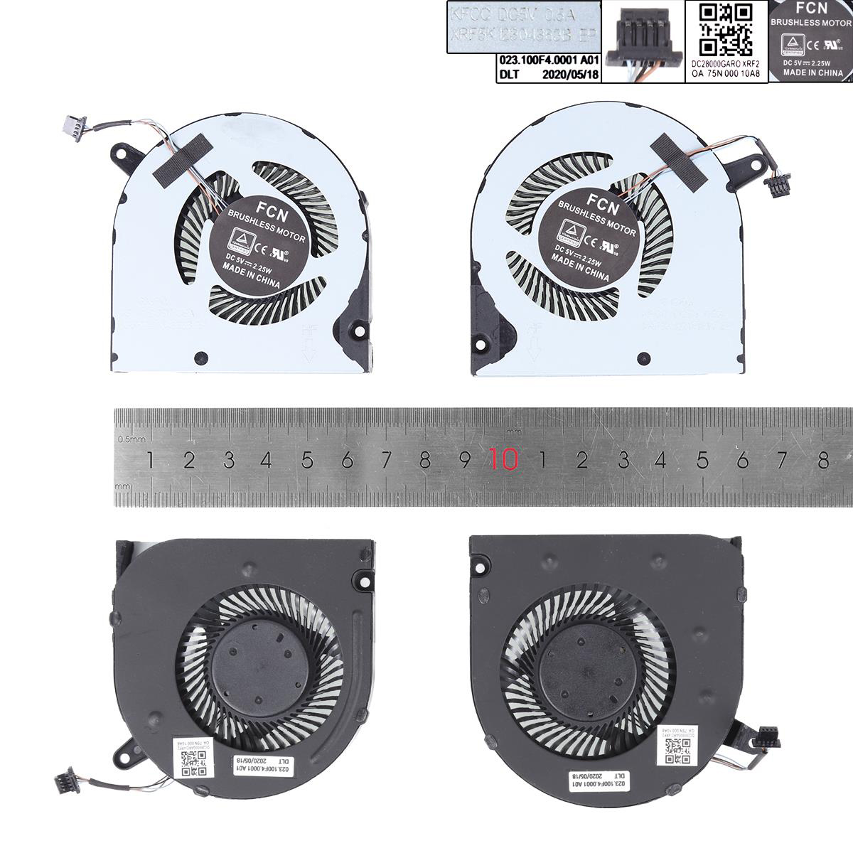 Вентилатори за лаптоп (CPU + GPU Fan) Dell G5 SE 5500 5505 G3 3500 2020 Left + Right | JAR Computers Вентилатори за лаптоп (CPU + GPU Fan) Dell G5 SE 5500 5505 G3 3500 2020 Left + Right