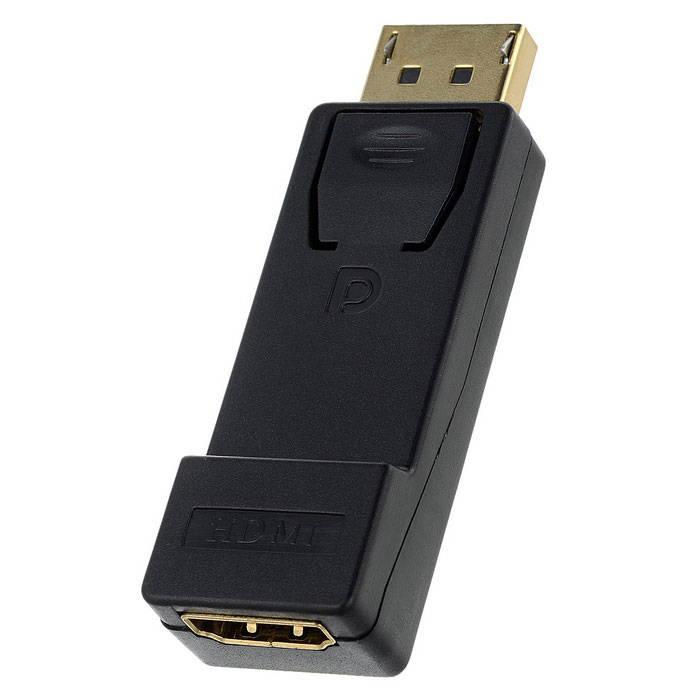 Адаптер мъжко DisplayPort към женско HDMI - DisplayPort Male to HDMI Female Adapter | JAR Computers Адаптер мъжко DisplayPort към женско HDMI - DisplayPort Male to HDMI Female Adapter