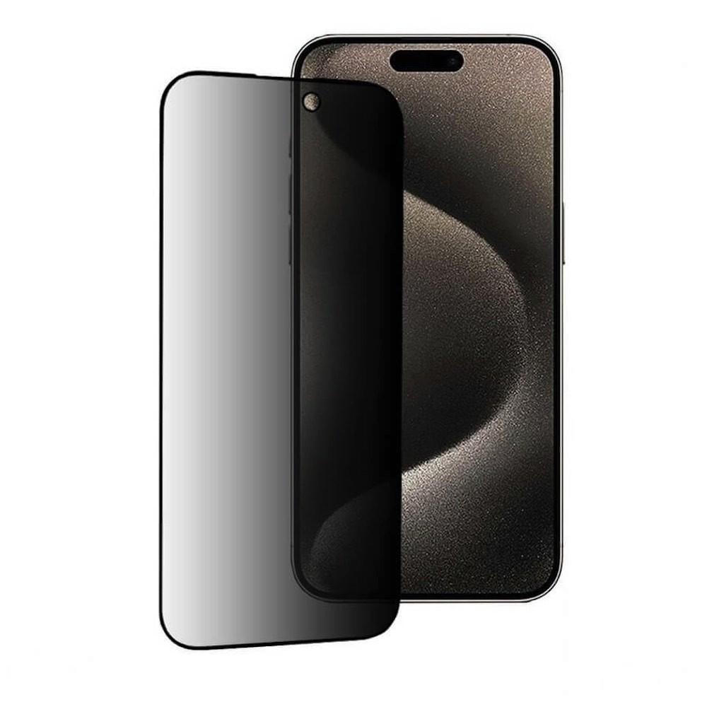 Калено стъклено защитно покритие с определен ъгъл на виждане на iPhone 16 Pro Max - Premium 3D Privacy Tempered Glass (черен-прозрачен) | JAR Computers Калено стъклено защитно покритие с определен ъгъл на виждане на iPhone 16 Pro Max - Premium 3D Privacy Tempered Glass (черен-прозрачен)