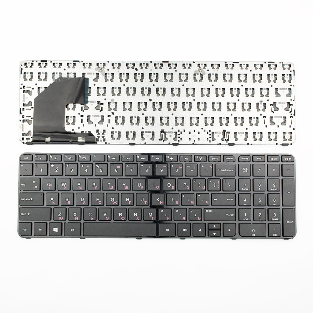 Клавиатура за лаптоп HP Pavilion 15-b SleekBook 15-b TouchSmart 15-b Черна с Лъскава Рамка с Кирилица / Glossy Frame Black | JAR Computers Клавиатура за лаптоп HP Pavilion 15-b SleekBook 15-b TouchSmart 15-b Черна с Лъскава Рамка с Кирилица / Glossy Frame Black